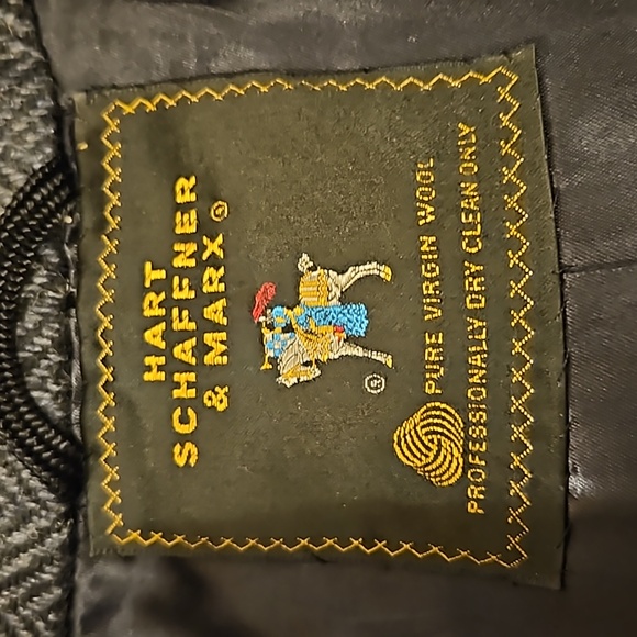 HART SCHAFFNER & MARX COAT BRILLS TRENCH PURE VIRGIN WOOL MEN'S VINTAGE - Picture 9 of 11